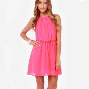 Up to Something Neon Pink Dress